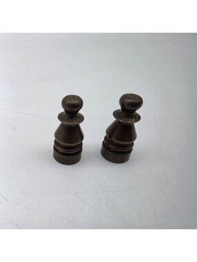 Vintage Brass Lamp Finial Pair 1" High Lighthouse Design